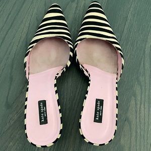Kate Spade Zebra Print Kitten Heel Slides